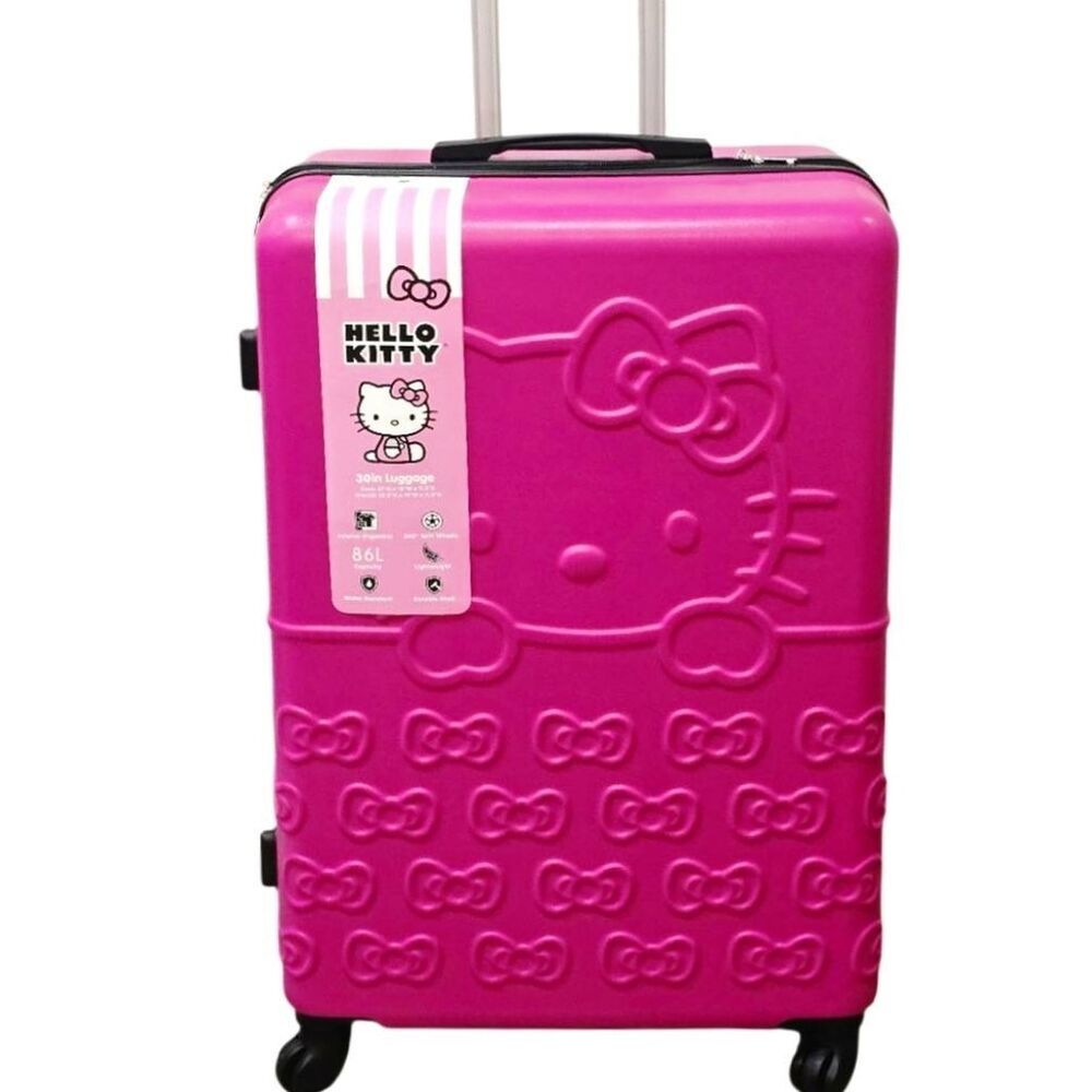 Bioworld X Hello Kitty 30" Hard Side Rolling Spinner Luggage